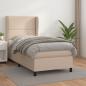 Preview: ARDEBO.de - Boxspringbett Matratze Cappuccino-Braun 100x200cm Kunstleder