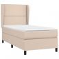 Preview: Boxspringbett Matratze Cappuccino-Braun 100x200cm Kunstleder