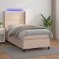 Preview: ARDEBO.de - Boxspringbett mit Matratze & LED Cappuccino-Braun 100x200cm