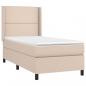 Preview: Boxspringbett mit Matratze & LED Cappuccino-Braun 100x200cm