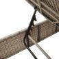 Preview: Sonnenliege mit Auflage Hellgrau Poly Rattan