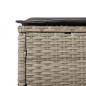 Preview: Sonnenliege mit Auflage Hellgrau Poly Rattan