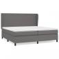 Preview: Boxspringbett mit Matratze Grau 200x200 cm Kunstleder