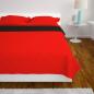 Preview: Gesteppte Wende-Tagesdecke Rot and Schwarz 230x260 cm