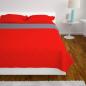 Preview: Zweiseitige Tagesdecke Gesteppt Rot und Grau 220x240 cm