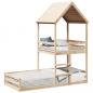 Preview: ARDEBO.de - Etagenbett mit Dach 90x200 cm Massivholz Kiefer