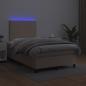 Preview: Boxspringbett mit Matratze & LED Cappuccino-Braun 120x200cm