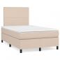 Preview: Boxspringbett Matratze Cappuccino-Braun 120x200cm Kunstleder