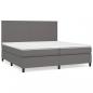 Preview: Boxspringbett mit Matratze Grau 200x200 cm Kunstleder