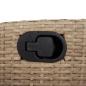 Preview: Gartensessel mit Kissen Verstellbar Beige Poly Rattan