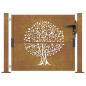 Preview: Gartentor 105x80 cm Cortenstahl Baum-Design