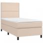 Preview: Boxspringbett mit Matratze & LED Cappuccino-Braun 100x200cm