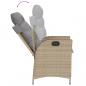 Preview: Gartensessel mit Kissen Verstellbar Beigemischung Poly Rattan