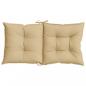 Preview: Niedriglehner-Auflagen 4 Stk. Melange Beige 100x50x7 cm Stoff