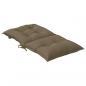 Preview: Niedriglehner-Auflagen 4 Stk. Melange Taupe 100x50x7 cm Stoff