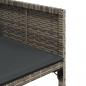 Preview: 5-tlg. Garten-Essgruppe mit Kissen Grau Poly Rattan