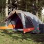 Preview: ARDEBO.de - Campingzelt 4 Personen Grau und Orange Wasserdicht