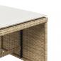 Preview: Gartenhocker mit Kissen 4 Stk. Beige 40x40x35 cm Poly Rattan