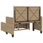 Preview: Gartenbank mit Kissen und Hocker Beige Poly Rattan