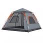 Preview: Kuppel-Campingzelt 5 Personen Grau und Orange Quick Release