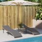 Preview: ARDEBO.de - Sonnenliegen 2 Stk. mit Auflagen Beige Poly Rattan