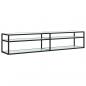 Preview: TV-Schrank Weiß Marmor-Optik 200x40x40,5 cm Hartglas