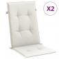 Preview: Hochlehner-Auflagen 2 Stk. Melange Creme 120x50x4 cm Stoff