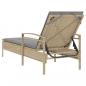 Preview: Sonnenliege mit Auflage Beige 63x200x81 cm Poly Rattan