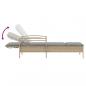 Preview: Sonnenliege mit Auflage Beige 63x200x81 cm Poly Rattan