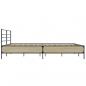 Preview: Bettgestell Sonoma-Eiche 200x200 cm Holzwerkstoff und Metall