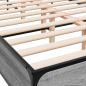 Preview: Bettgestell Grau Sonoma 135x190 cm Holzwerkstoff und Metall