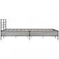 Preview: Bettgestell Grau Sonoma 140x190 cm Holzwerkstoff und Metall