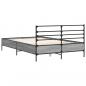 Preview: Bettgestell Grau Sonoma 140x190 cm Holzwerkstoff und Metall