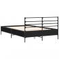 Preview: Bettgestell Schwarz 140x190 cm Holzwerkstoff und Metall