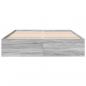 Preview: Bettgestell Grau Sonoma 150x200 cm Holzwerkstoff