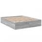 Preview: Bettgestell Grau Sonoma 150x200 cm Holzwerkstoff