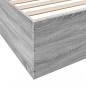 Preview: Bettgestell Grau Sonoma 200x200 cm Holzwerkstoff