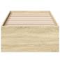 Preview: Bettgestell Sonoma-Eiche 90x190 cm Holzwerkstoff