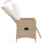 Preview: Gartensessel mit Kissen Verstellbar Beige Poly Rattan