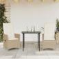 Preview: Gartensessel mit Kissen 2 Stk. Verstellbar Beige Poly Rattan