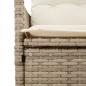 Preview: Gartensessel mit Kissen 2 Stk. Verstellbar Beige Poly Rattan