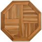 Preview: Tischplatte 50x50x2,5 cm Achteckig Massivholz Teak