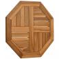 Preview: Tischplatte 50x50x2,5 cm Achteckig Massivholz Teak