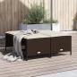 Preview: ARDEBO.de - Gartenhocker mit Kissen 4 Stk. Braun Poly Rattan