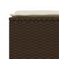 Preview: Gartenhocker mit Kissen 4 Stk. Braun Poly Rattan