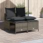 Preview: ARDEBO.de - 4-tlg. Garten-Sofagarnitur mit Kissen Grau Poly Rattan