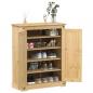 Preview: ARDEBO.de - Schuhschrank Corona 86x38,5x108 cm Massivholz Kiefer