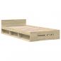 Preview: Bettgestell mit Schublade Sonoma-Eiche 100x200 cm Holzwerkstoff