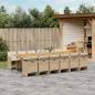 Preview: ARDEBO.de - 13-tlg. Garten-Essgruppe mit Kissen Beige Poly Rattan