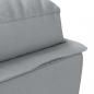 Preview: Chaiselongue mit Kissen Hellgrau Stoff